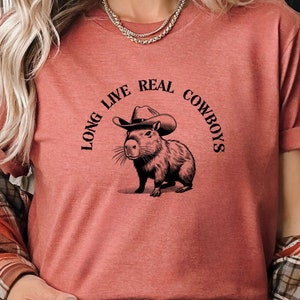 Funny Capybara Shirt - Rodent Shirt, Vintage Western Shirt, Cowboy Shirt, Funny Shirt, Capybara Lover Gift, Cowboy Hat Tee , Bella Canvas