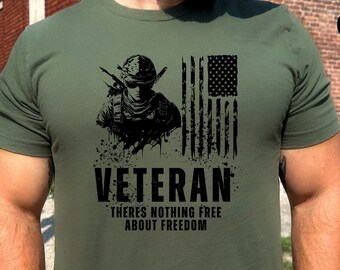 Distressed Flag Veteran Shirt: Patriotic USA Tee