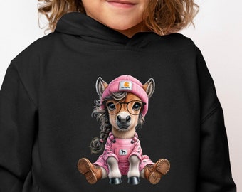 Country Girl Horse Hoodie: Farm Animal Toddler Sweatshirt