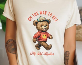 Funny Bear Graphic Tee: Sarcastic Adult Humor Shirt