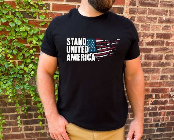 Stand United America Shirt, Patriotic Shirt, USA Shirt, Political Shirt, Trump Shirt, Distressed Flag, American Pride, Unity Tee, USA Pride