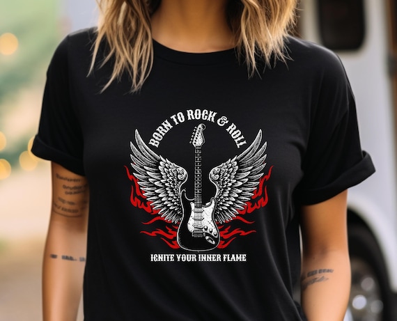 Guitar Tee, Music Shirt, Rock & Roll T-Shirt, Born to Rock Tee,  Musician Gift, Unisex Sweatshirt, Music Lover Gift, Musician Apparel