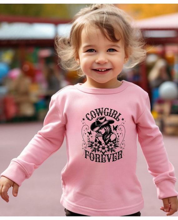 Cowgirl Praying Toddler T-Shirt, Kids Western Wear, Cowgirl Forever Tee, Western Theme Children's Clothing, Rodeo Lover Shirt