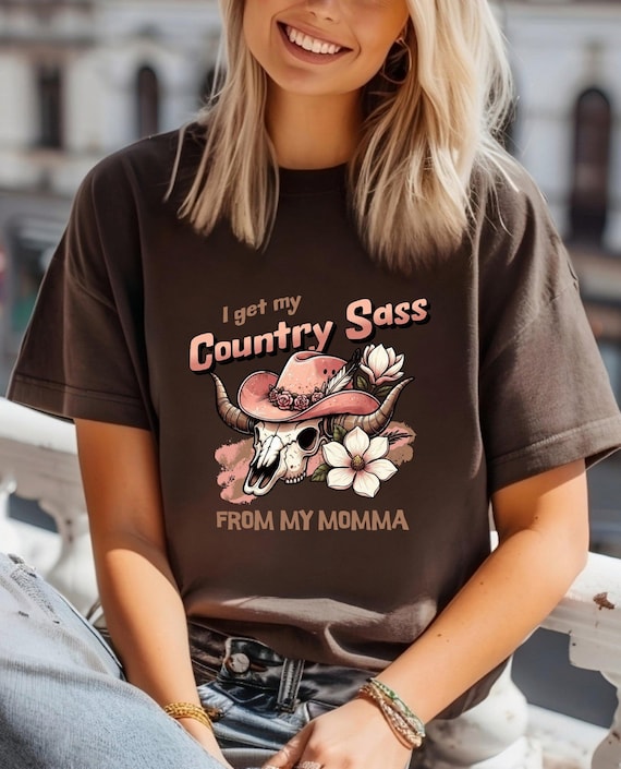 Sassy Country Tshirt - Perfect Gift for Daughter, Western Cowgirl Skull Tee