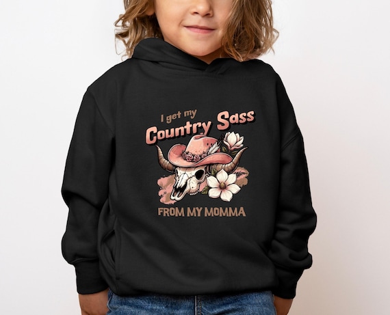 Toddler Cowgirl Hoodie,  Perfect Gift for Daughter, Western Cowgirl Skull Sweater
