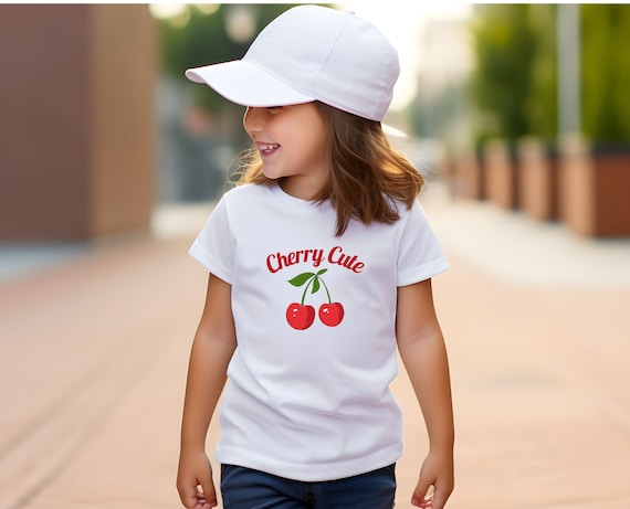 Cherry Cute Tshirt, Cherry Shirt, Cherry Print Tee, Cherry Cute Girls Shirt, Cherry Adult, Toddler and Youth Girls Cherry Shirt, Fruit Shirt