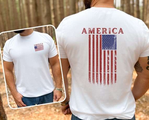 Distressed American Flag Shirt- America Shirt, Patriotic Shirt, Love America, Freedom Shirt, Patriotic Gift, American Flag Tee, USA Shirt