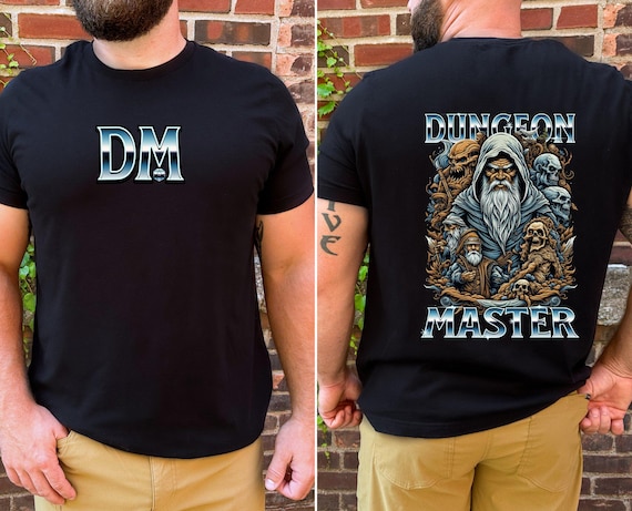 D&D Dungeon Master Unisex Tee Shirt, Role-Playing Fantasy Gamer Top, Dungeon Master Tee, D20 Dice Shirt, Wizards Shirt, Geek Gaming Tee