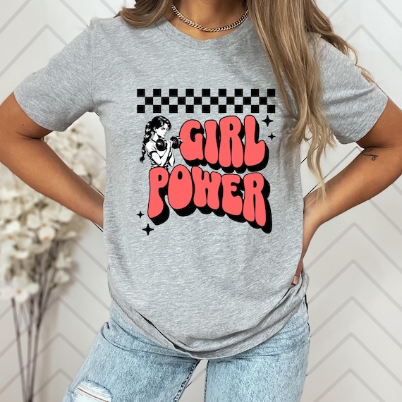 Retro Girl Power Tee - Unisex Jersey Short Sleeve Tee | Gift for Feminists, Birthday Gift, Casual Wear, Empowerment Shirt, Graphic T-Shirt