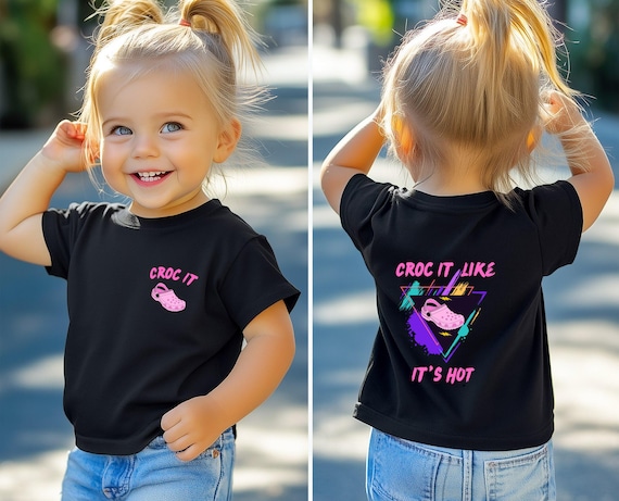 Croc It Like It's Hot Toddler Tee, Fun Summer Shirt, Playful Kids Apparel, Birthday Gift, Youth Fashion, Croc Shirt