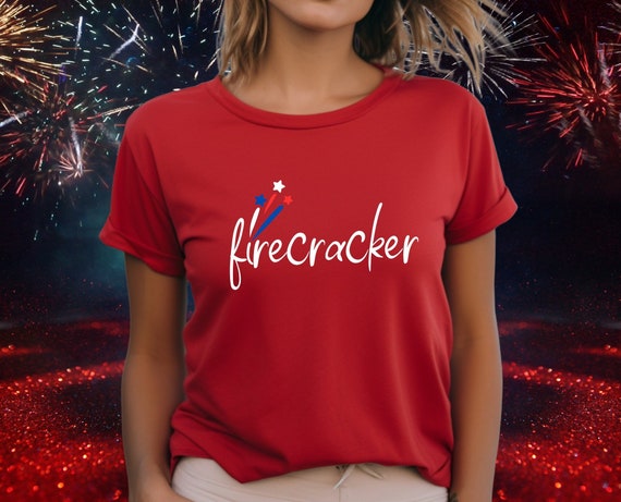 4th of July Firecracker T-Shirt, Independence Day Tee.  America Shirt, USA Tshirt, Patriotic Shirt, Freedom Shirt,  Summer Tee