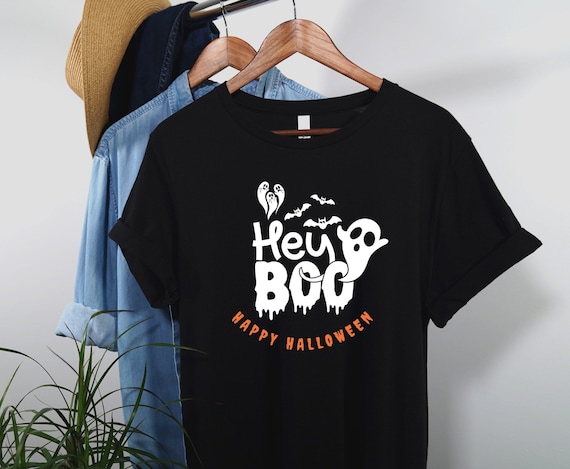 Hey Boo Happy Halloween Tshirt,  Halloween Shirt, Ghost Tshirt, Spooky Season Shirt, Halloween Boo Shirts, Halloween Ghost Shirt, Spooky
