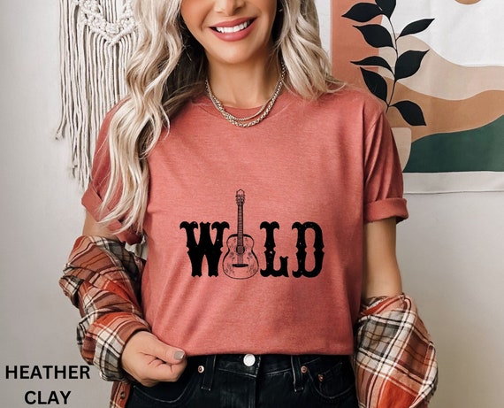 Country Wild Guitar Shirt, Music Lover Tshirt, Country Shirt, Cowgirl Shirt, Music Lovers, Farm Shirt, Western Tee, Vintage Western