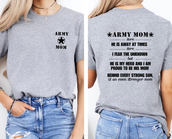 Proud Army Mom Tee - Supportive Gift for Military Families, Mother's Day, Army Mom Shirt, Military Appreciation, Mom Life T-Shirt