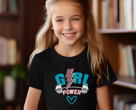 Barbells and Girl Power: Youth T-Shirt for Strong Girls!