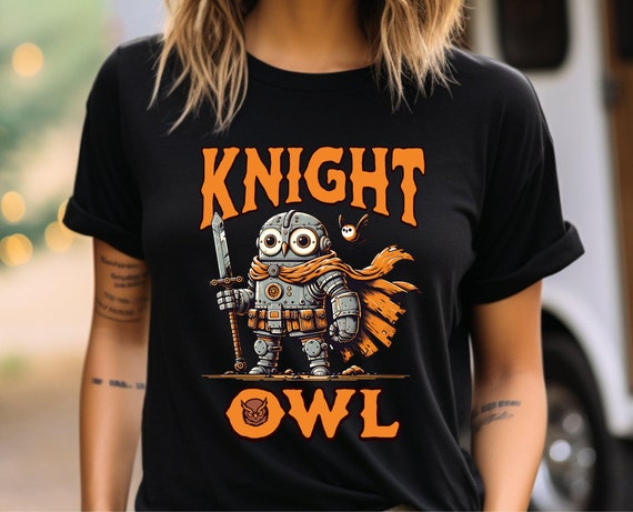 Owl Tee, Knight Owl Shirt, Funny  Owl T-shirt, Dungeons & Dragons Tee, Night Out Tee, Knight Owl Humor, Unisex Shirt, Nerdy Shirt,
