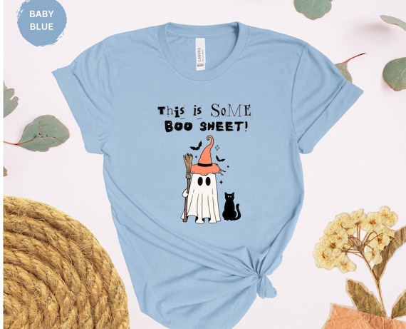 This Is Some Boo Sheet T-shirt, Ghost T-shirt, Spooky Season, Boo Shirt, Halloween Shirt, Ghostly Shirt, Funny Halloween Shirt, Cat Shirt