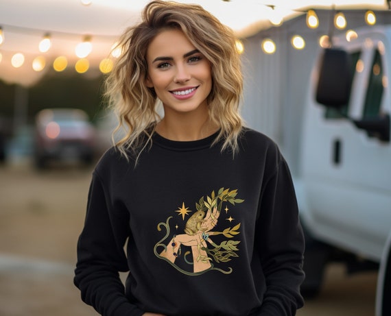 Vintage Faecore Sweatshirt, Goblincore shirt, Vintage Sweater, Bontanical Sweatshirt,  Nature  shirt, Frog Lover, Toad Shirt, Cottagecore