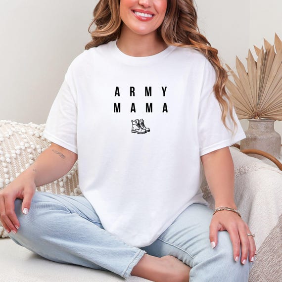 Army Mama T-Shirt, Unisex Military Mom Tee, Gift for Army Mothers, Comfortable Casual Top, Supportive Mom Shirt, Army Family Apparel