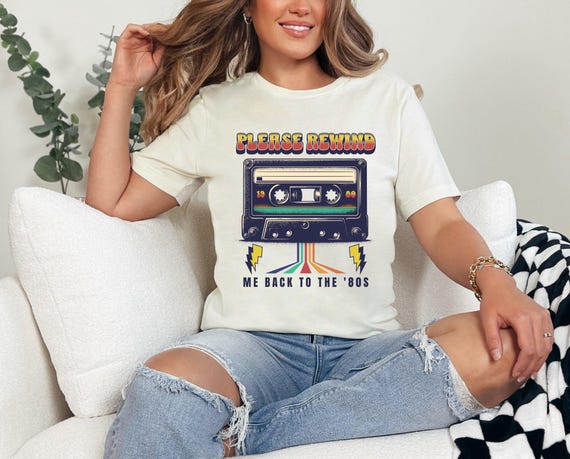 Retro Cassette Tape T-Shirt, 80s Tee,Music Shirt, Vintage Top, Nostalgic Gift, Music Lover Apparel, Class Reunion Gift, Bootleg Shirt