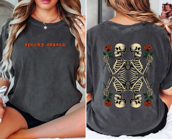 Spooky Season Shirt, Halloween Party, Halloween Shirt, Halloween Gift, Skeleton Shirt, Comfort Colors Tee, Cute halloween Tee, Spooky vibes