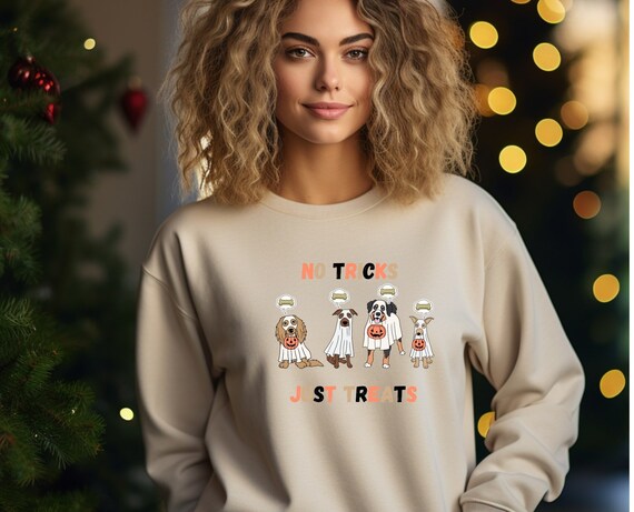 Halloween Sweatshirt, Dog Lover Shirt, Ghost Shirt, Halloween Dog Shirt, Cute Dog Shirt, Spooky Season Shirt, Dog Mom Sweater, Fall Sweaters