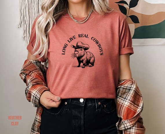 Funny Capybara Shirt - Rodent Shirt, Vintage Western Shirt, Cowboy Shirt, Funny Shirt, Capybara Lover Gift, Cowboy Hat Tee , Bella Canvas