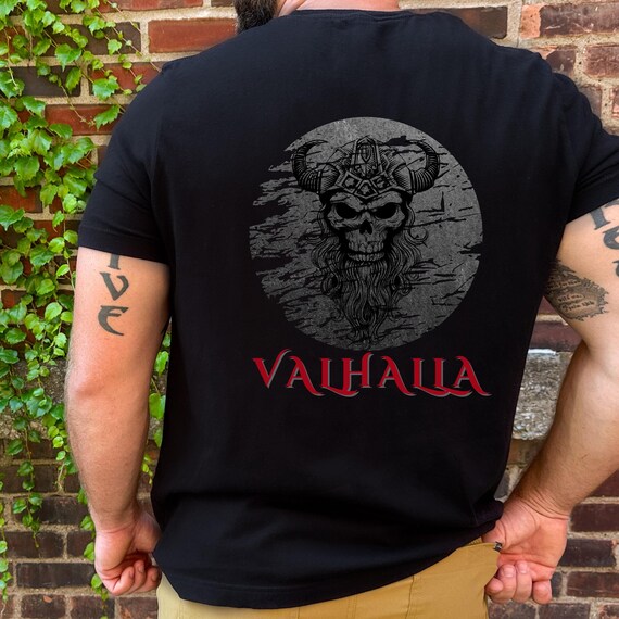 Viking Skull Shirt, Raven Shirt, Valhalla Tee, Gothic Shirt, Norse Shirt, Distressed Tee, Helmet T-shirt, Dad Gift, Ravens And Skulls