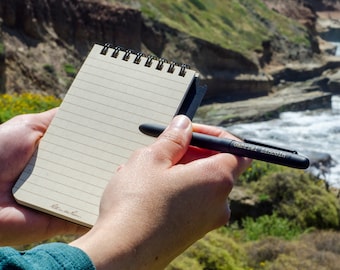 Minimalist Notebook System for Skilcraft Aviator B3 Pen, Pen Holder, Page Marker