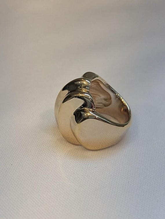 18kt Electroplated Statement Ring - image 3
