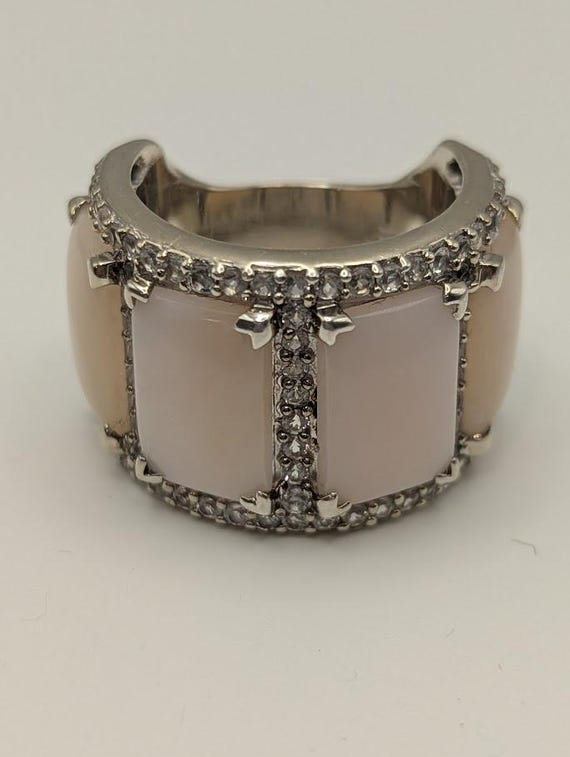 Sterling Silver Statement Ring  925 Marked  Light… - image 7