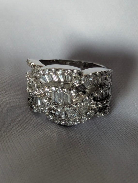 Vintage CZ Statement Ring - image 1