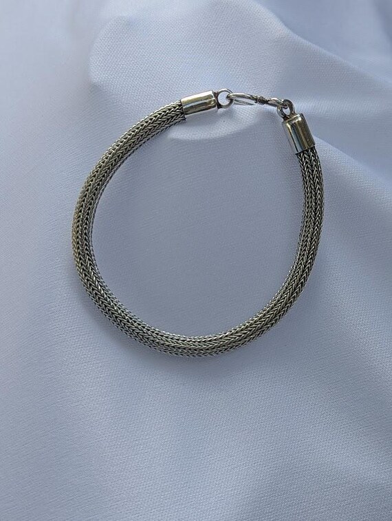 Timeless Weave: Vintage  Solid Sterling Silver Br… - image 10