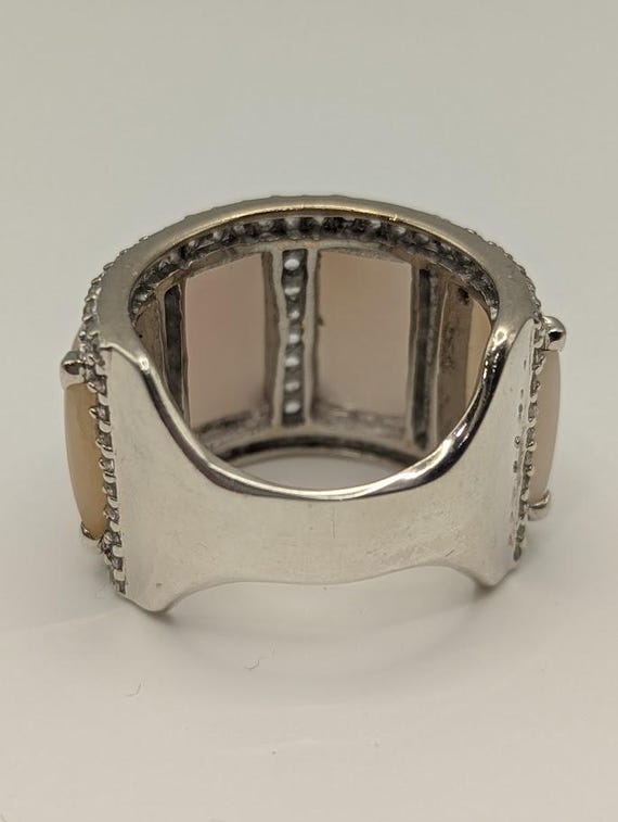 Sterling Silver Statement Ring  925 Marked  Light… - image 4