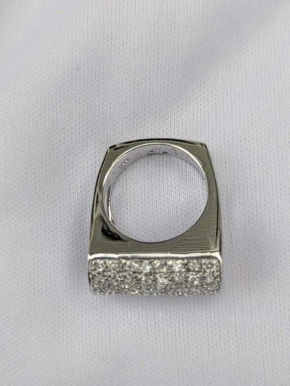 Contemporary CZ Statement Ring - image 4