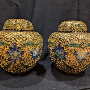 Chinese Cloisonne Ginger Jars