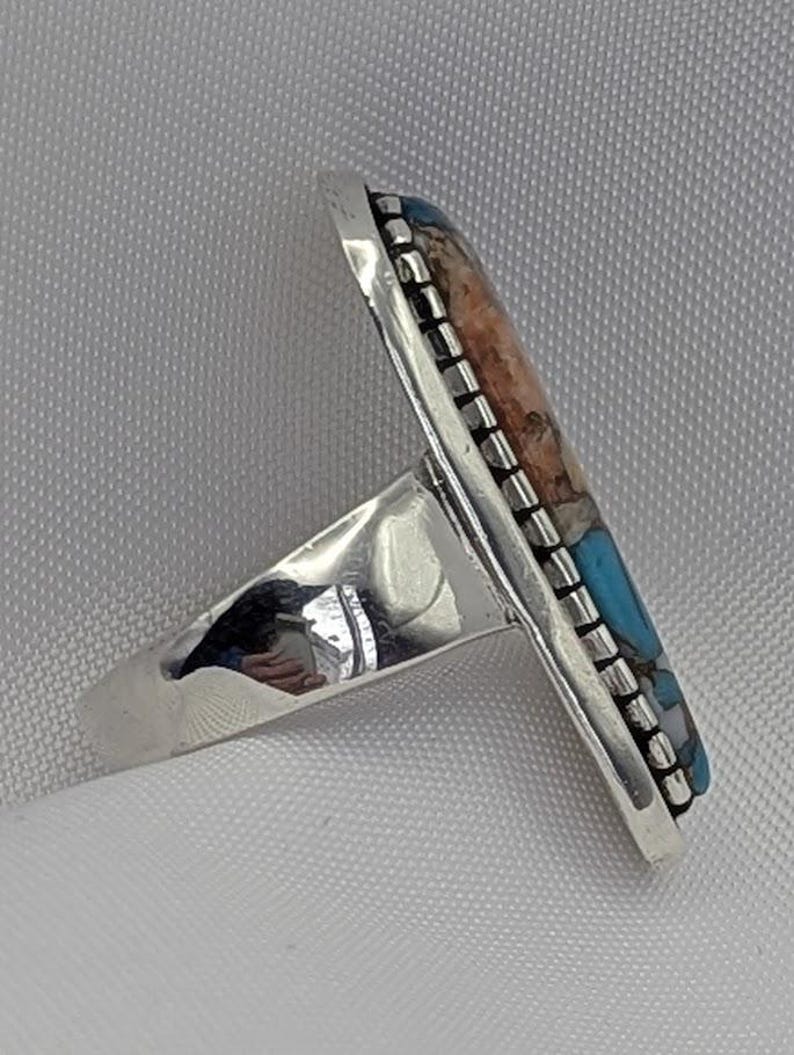 Sterling Silver 925 Composite Inlay Ring - Etsy