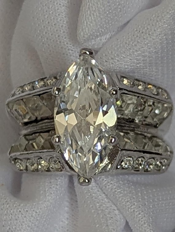 Marquise cut CZ Statement Ring - image 3