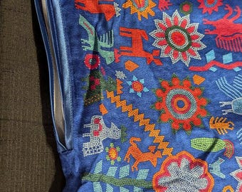 Gorgeous Huichol Spirit shawl/ Poncho