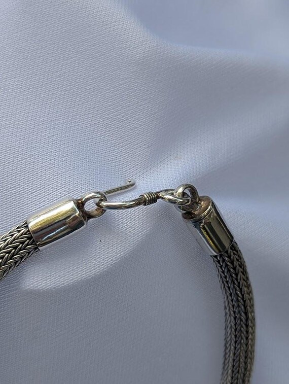 Timeless Weave: Vintage  Solid Sterling Silver Br… - image 9