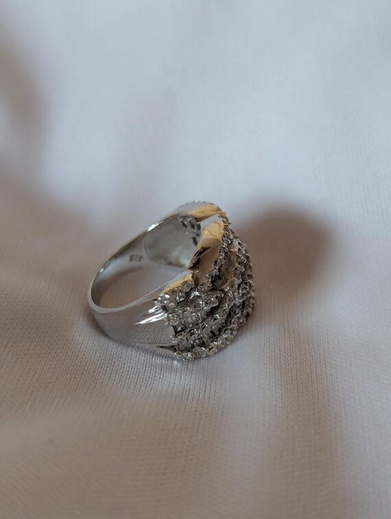 Vintage CZ Statement Ring - image 3