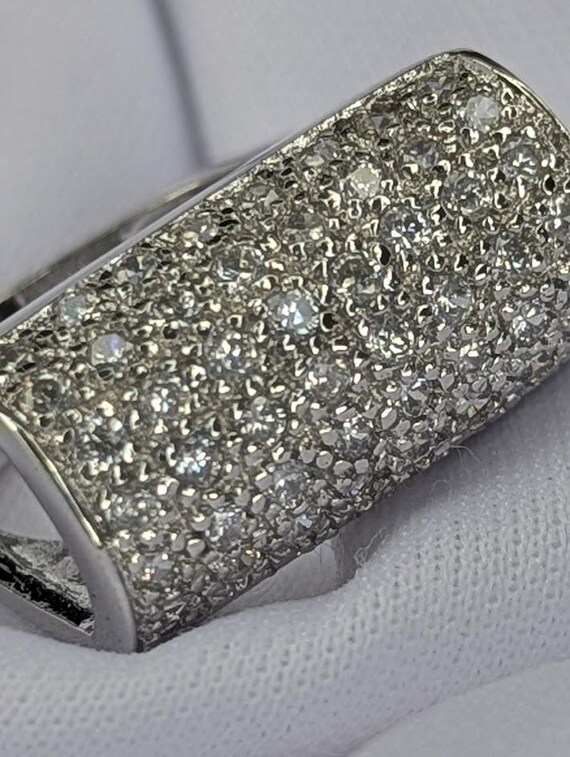 Contemporary CZ Statement Ring - image 5