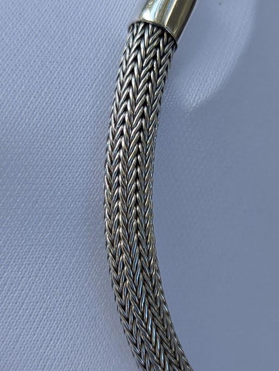 Timeless Weave: Vintage  Solid Sterling Silver Br… - image 8