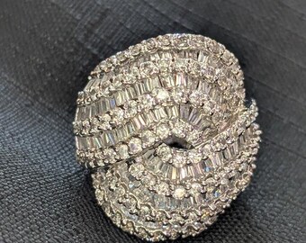 Large CZ statement ring