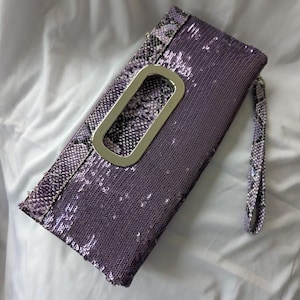 Depeche Mode Clutch, fold over purple Bag