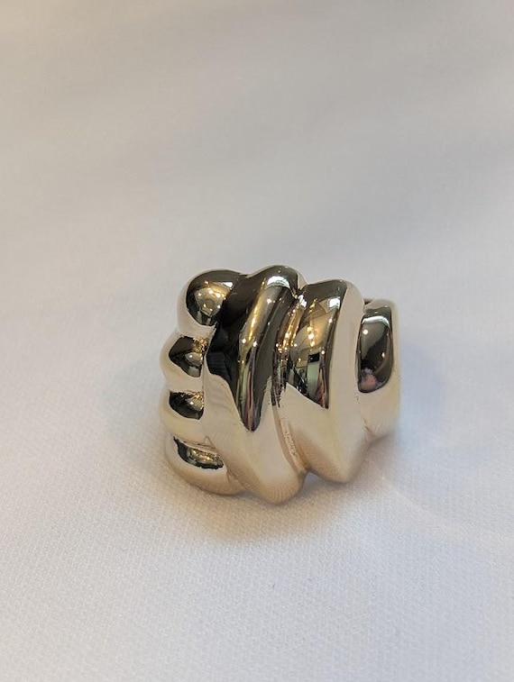 18kt Electroplated Statement Ring - image 1