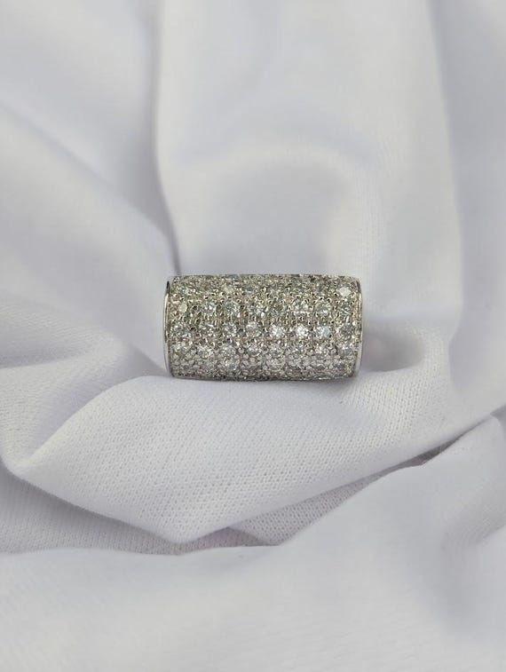 Contemporary CZ Statement Ring - image 1