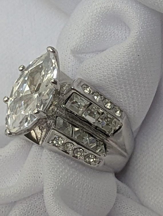 Marquise cut CZ Statement Ring - image 2