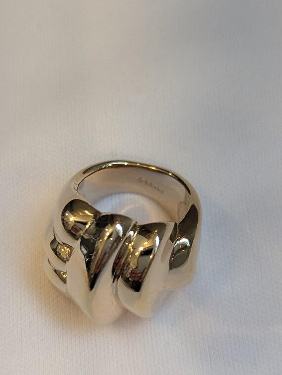 18kt Electroplated Statement Ring - image 6