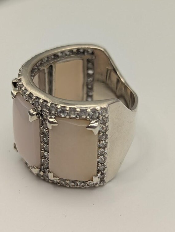 Sterling Silver Statement Ring  925 Marked  Light… - image 5